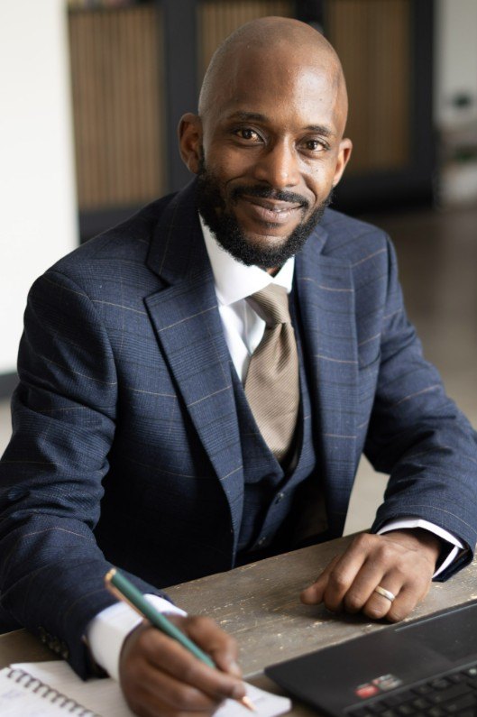 Daneon Francis, founder of DF Accounting Ltd, at his desk